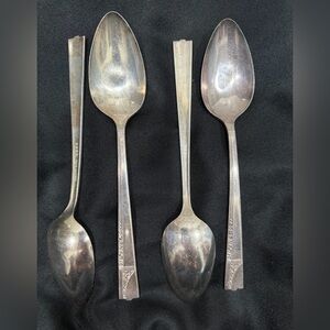 Oneida Caprice Nobility Silverplate 4 Piece Tablespoons Flatware